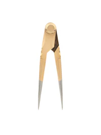 a pair of wooden tongs on a white background